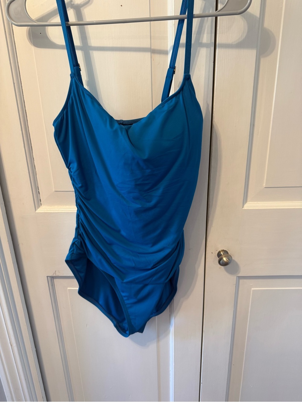 La Blanca Teal Blue Sun Goddess One-Piece Swimsuit.